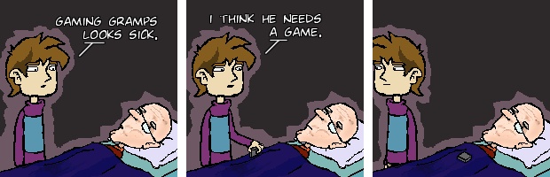 Gaming Gramps looks sick. I think he needs a game.